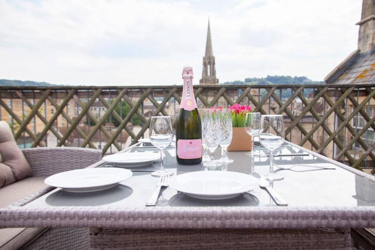 The Roof Terrace Maisonette - City Centre Bath Bagian luar foto